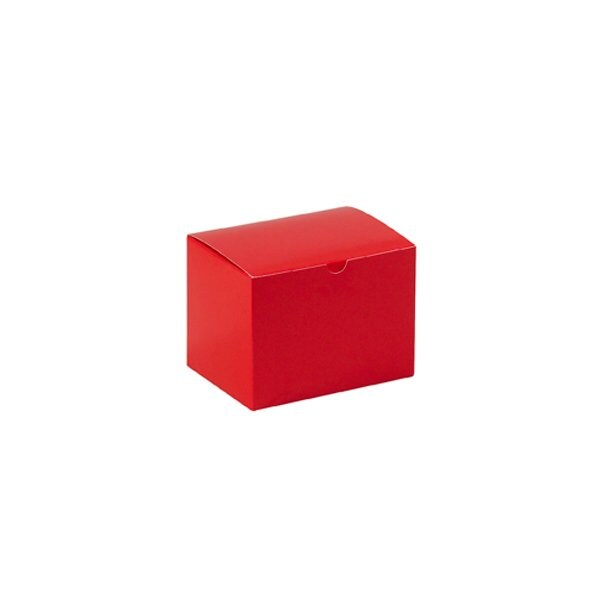 Bsc Preferred 6 x 4-1/2 x 4-1/2'' Holiday Red Gift Boxes, 100PK BUY00026838 - main